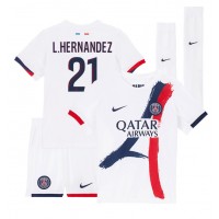 Camiseta Paris Saint-Germain Lucas Hernandez #21 Segunda Equipación Replica 2024-25 para niños mangas cortas (+ Pantalones cortos)